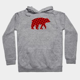 Buffalo Plaid Bear Hoodie